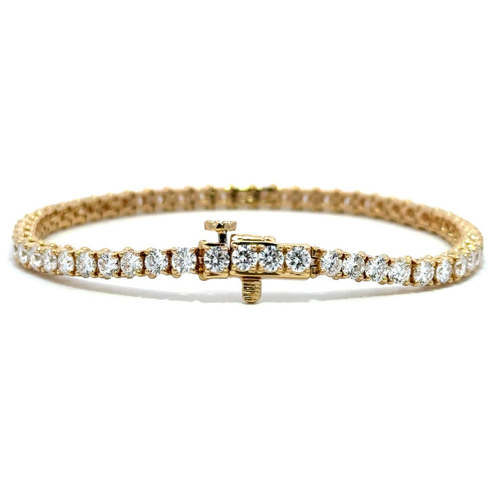 Tennis Bracelet - 14k Yellow Gold 5.00ct #12199