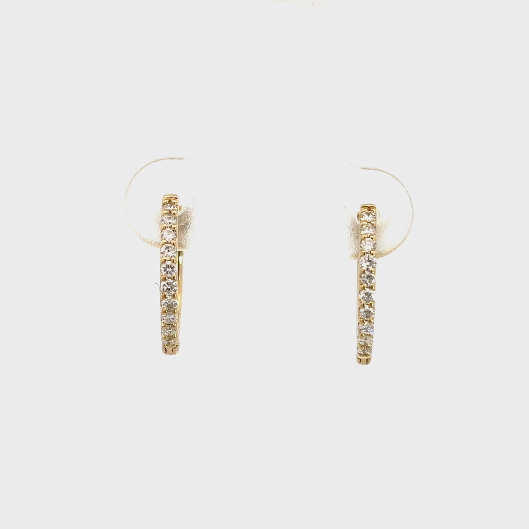 Hoop Earrings (Round) - 14k Yellow Gold 0.20ct #12080