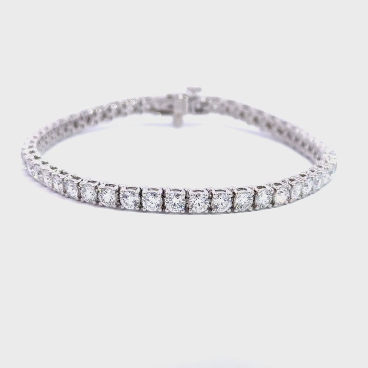 Tennis Bracelet - 14k White Gold 8.66ct #11778