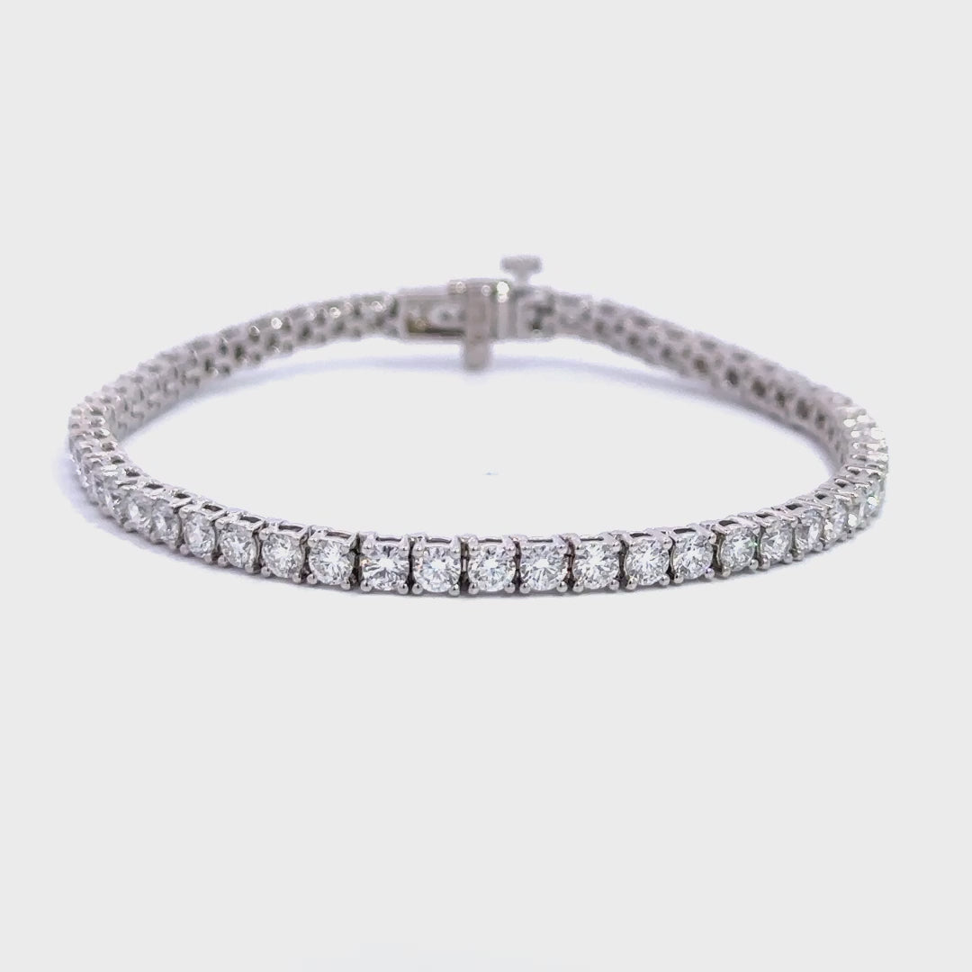 Tennis Bracelet - 14k White Gold 5.00ct #11697