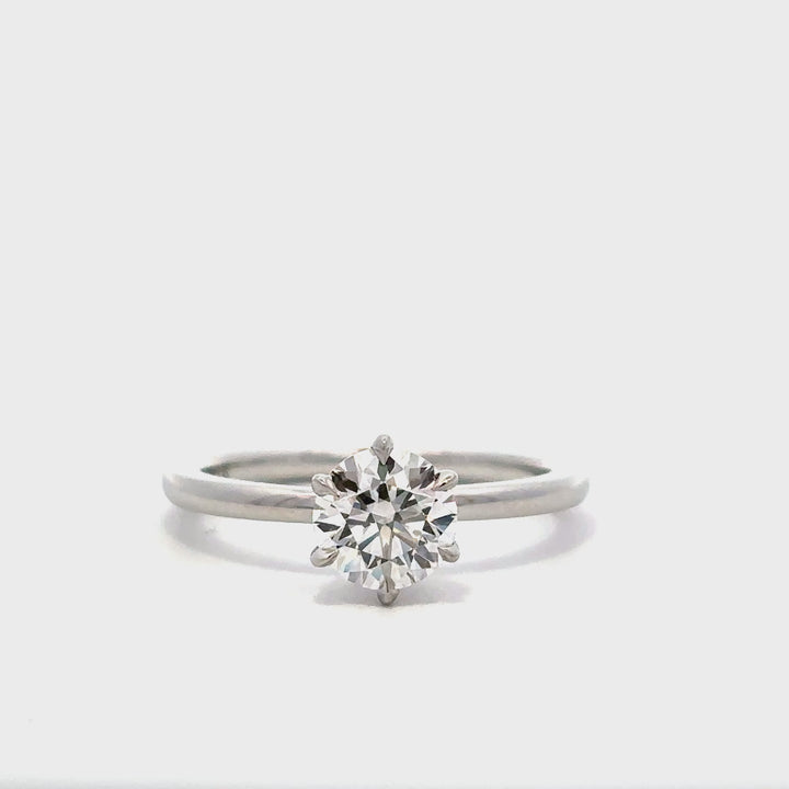 Solitaire Ring (Round) - 14k Gold