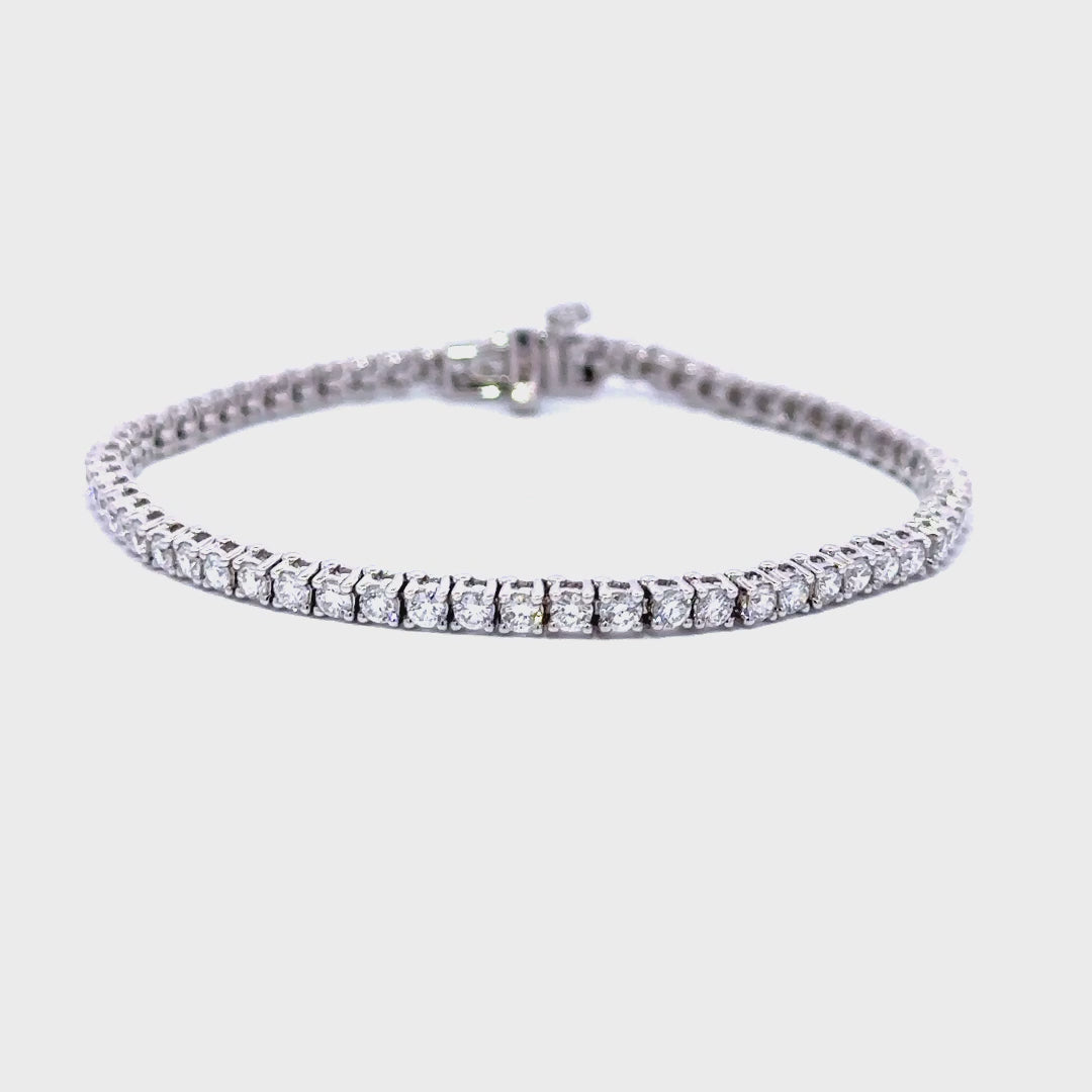 Tennis Bracelet - 14k White Gold 3.00ct #11696