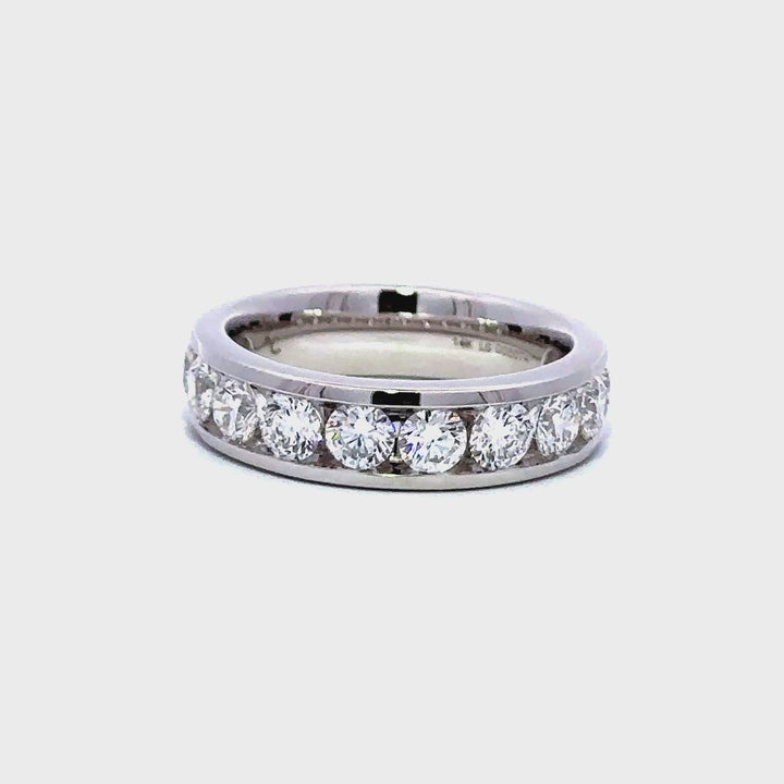 Channel Set Ring - 14k White Gold 2.00ct #11245