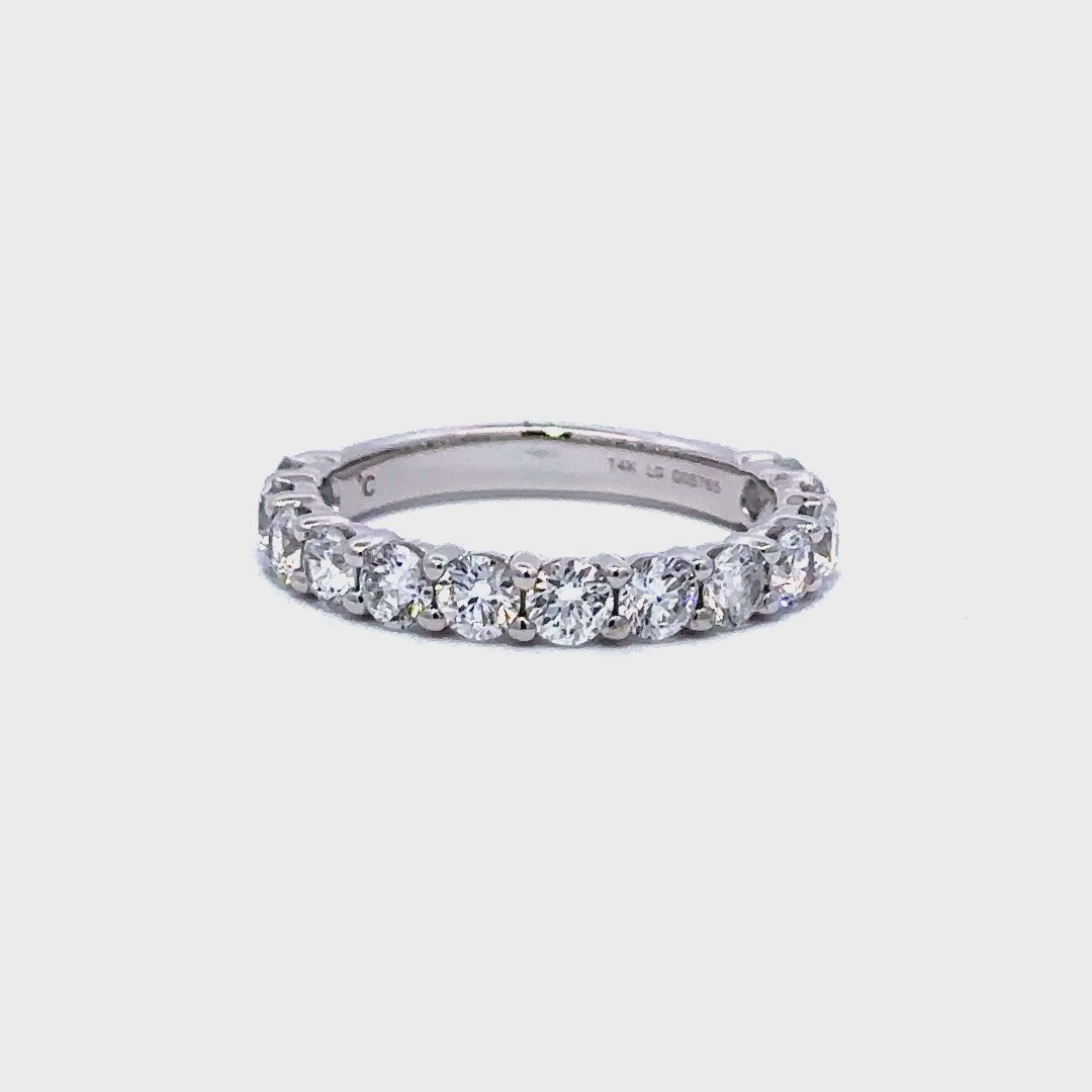 Shared Prong Ring - 14k White Gold 1.50ct #11234