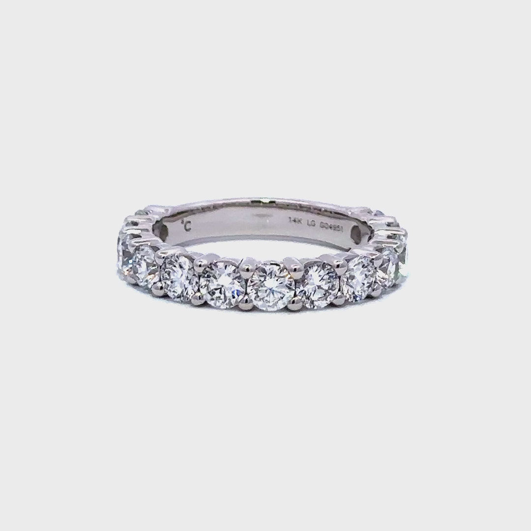 Shared Prong Ring - 14k White Gold 2.00ct #11396