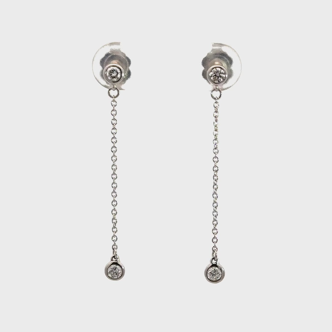 Dangle Earrings - 14k White Gold 0.25ctw #11337