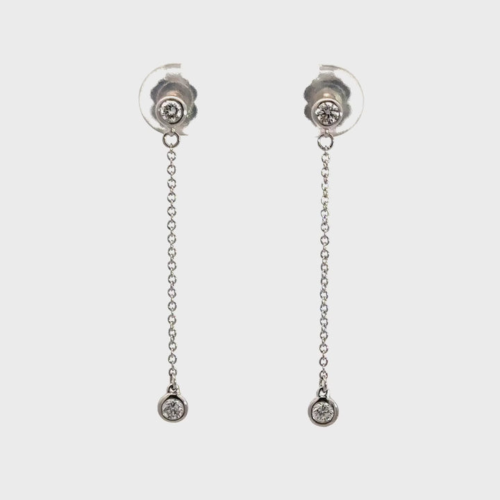 Dangle Earrings - 14k White Gold 0.25ctw #11337