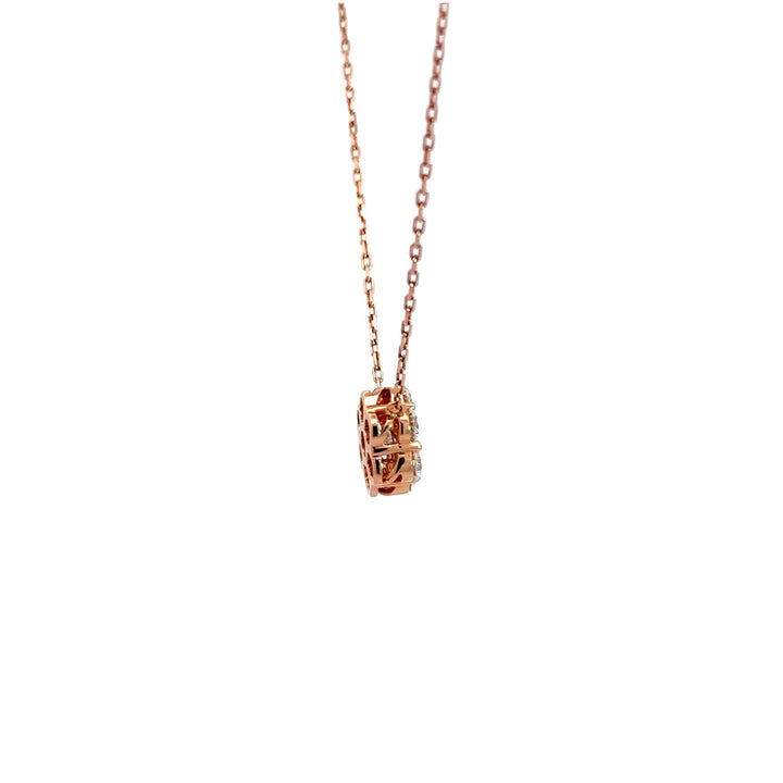 Flower Necklace - 14k Rose Gold 0.73ct #10697