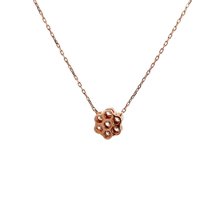 Flower Necklace - 14k Rose Gold 0.73ct #10697