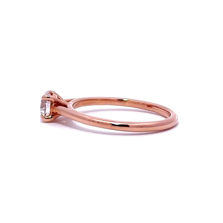 Solitaire Ring (Round) - 14k Rose Gold 0.55ct #10924