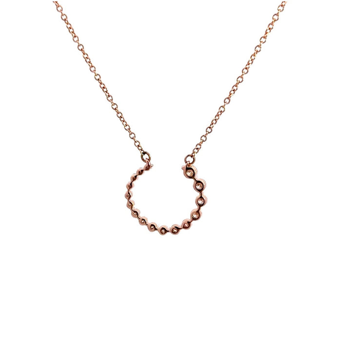 Graduated Diamond Necklace - 14k Rose Gold 0.38ctw #11167