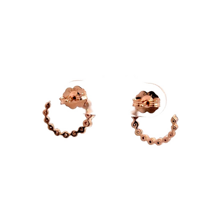 Graduated Diamond Earrings - 14k Rose Gold 0.50ctw #11170